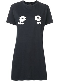 Alexa Chung удлиненная футболка с принтом