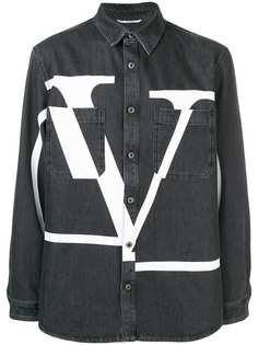 Valentino джинсовая рубашка с логотипом