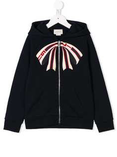 Gucci Kids толстовка с капюшоном и вышивкой