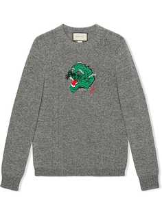 Gucci трикотажный джемпер с вышивкой