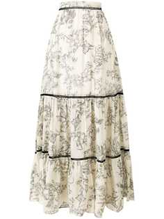 Twin-Set длинная юбка с цветочным принтом