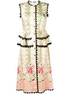 Marco De Vincenzo приталенное платье с цветочным принтом
