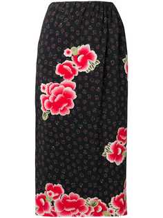 Simone Rocha юбка миди с цветочным узором