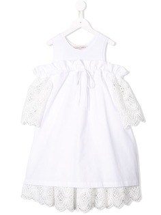 Alberta Ferretti Kids платье в технике кроше с открытыми плечами