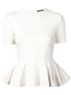 Alexander McQueen блузка с баской