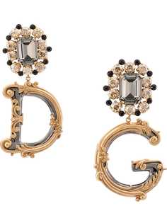 Dolce & Gabbana серьги в форме логотипа DG