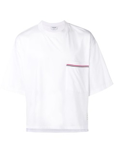 Thom Browne трикотажная футболка в стиле оверсайз с карманом