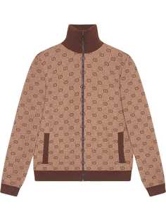 Gucci трикотажная куртка-бомбер с узором GG
