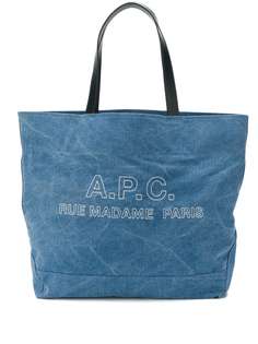 A.P.C. сумка-тоут с верхними ручками и логотипом