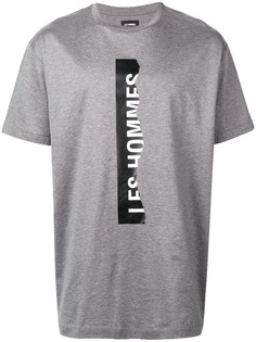 Les Hommes футболка с логотипом и эффектом потертости