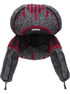 Prada жаккардовая дутая шапка