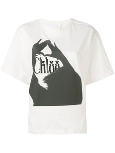 Chloé футболка с логотипом