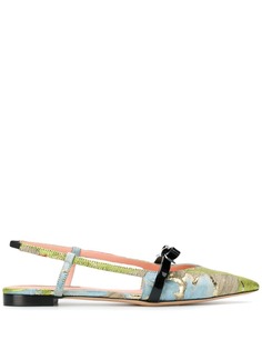 Rochas туфли на плоской подошве и ремешком на пятке