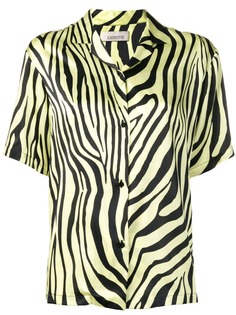 Laneus рубашка с зебровым принтом