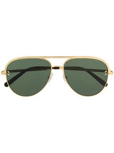 Stella McCartney Eyewear солнцезащитные очки-авиаторы с цепочным декором