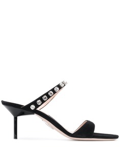 Miu Miu декорированные босоножки
