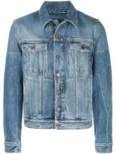 Saint Laurent джинсовая куртка с эффектом складок
