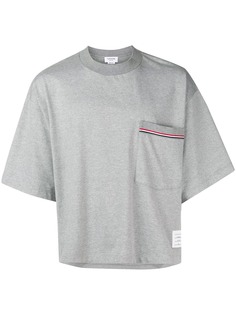 Thom Browne трикотажная футболка в стиле оверсайз с карманом