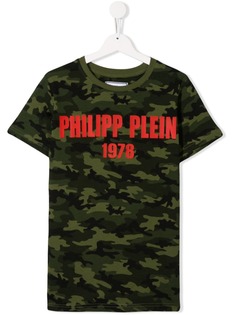 Philipp Plein Junior футболка с камуфляжным принтом