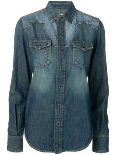 Saint Laurent джинсовая рубашка в стиле вестерн