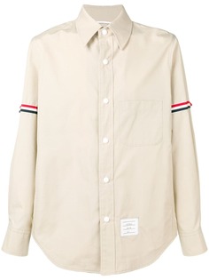 Thom Browne куртка-рубашка с отделкой на рукаве