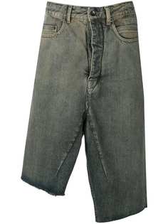 Rick Owens DRKSHDW джинсовая юбка-шорты Hustler