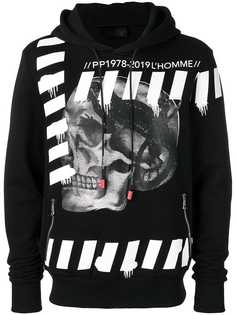Philipp Plein толстовка с принтом черепа и капюшоном