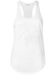 Saint Laurent топ с вырезными деталями