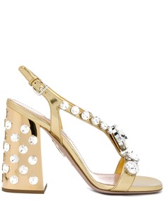 Miu Miu босоножки с кристаллами