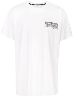 Givenchy футболка с декорированным логотипом