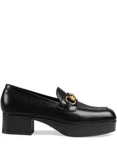 Gucci лоферы Horsebit на платформе