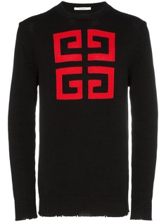 Givenchy свитер вязки интарсия с логотипом