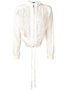 Ann Demeulemeester укороченный жакет с цветочной вышивкой