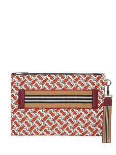 Burberry клатч с монограммным узором на молнии