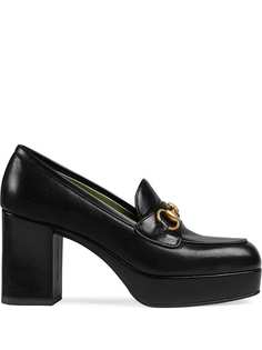 Gucci лоферы Horsebit на платформе