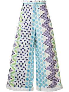 Walter Van Beirendonck Pre-Owned брюки свободного кроя с геометричным принтом