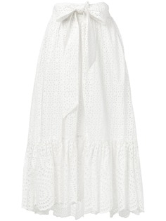 Ulla Johnson юбка миди с английской вышивкой