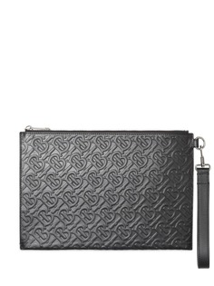 Burberry клатч с монограммным узором на молнии