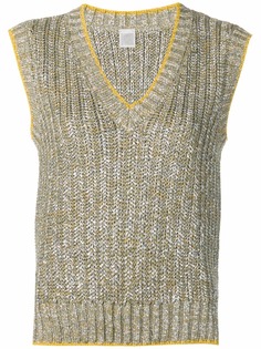 Eleventy трикотажный жилет с эффектом металлик