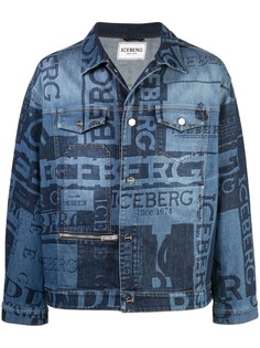 Iceberg джинсовая куртка с принтом логотипа