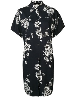 McQ Swallow платье-рубашка в стиле оверсайз с цветочным принтом Alexander McQueen