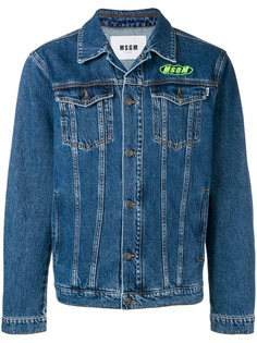 MSGM джинсовая куртка с вышитым логотипом