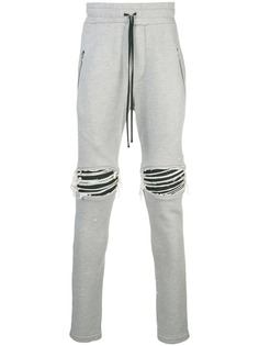 Amiri спортивные брюки с эффектом потертости