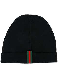 Gucci шапка с отделкой Web