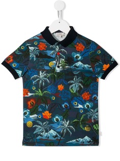 Paul Smith Junior рубашка-поло с гавайским принтом