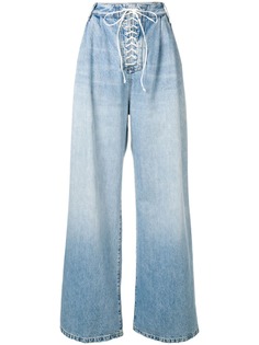 Unravel Project джинсы свободного кроя со шнуровкой