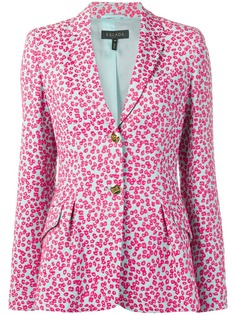 Escada жаккардовый блейзер с леопардовым принтом