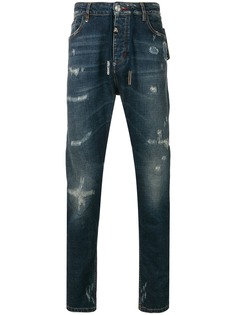 Philipp Plein джинсы прямого кроя с декоративными дырами