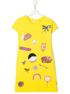 Little Marc Jacobs декорированное платье-футболка