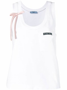 Prada топ с бантом